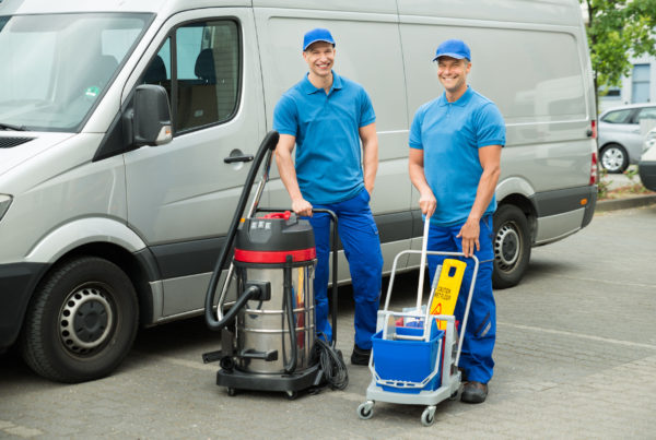 carpet cleaners working